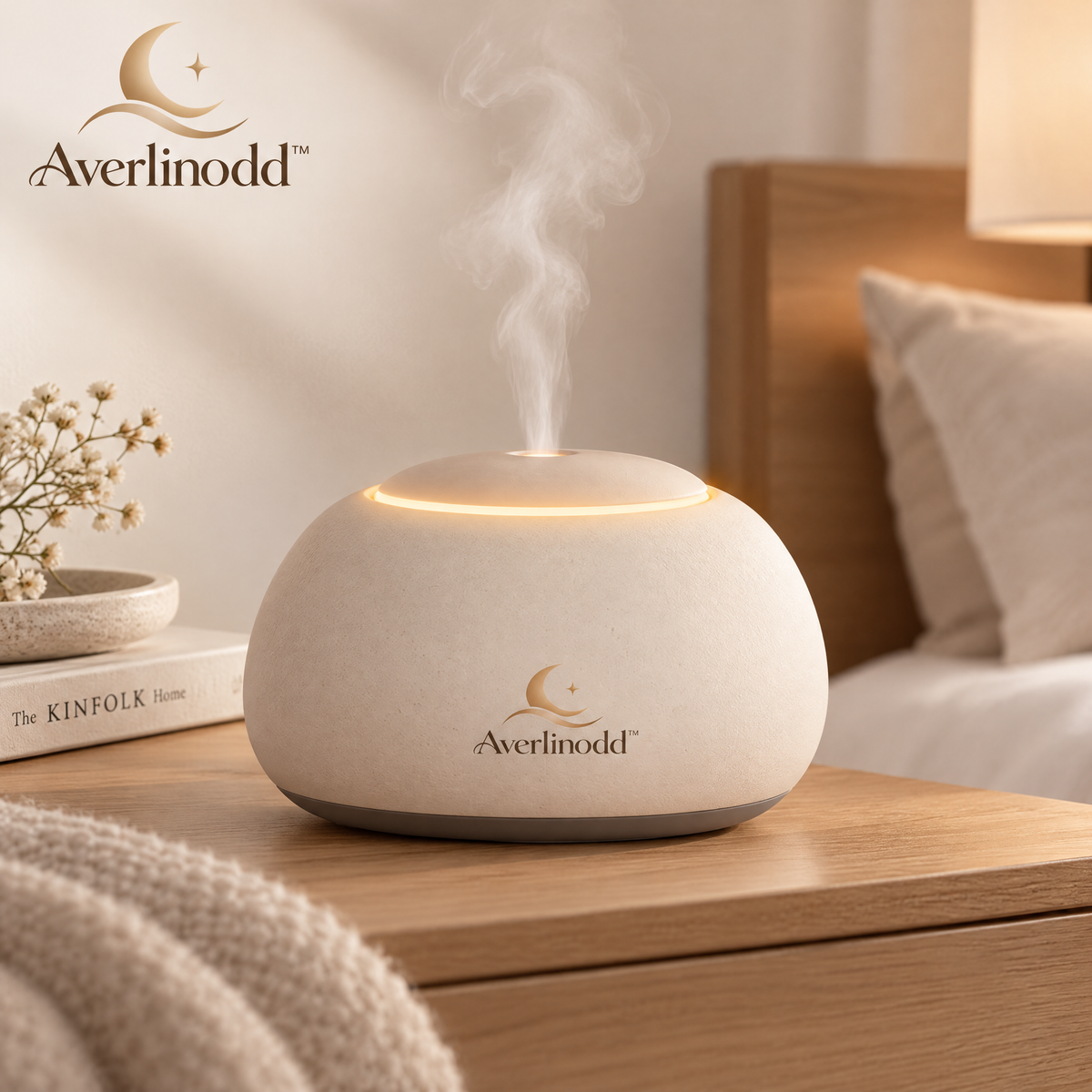 Averlinodd™ Quiet Mist Bedside Diffuser | Soft-Glow Bedroom Aroma & Ambient Mist Companion
