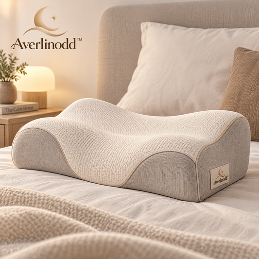 Averlinodd™ Ergonomic Wave Sleep Pillow | Contoured Support Pillow for Back, Side & Stomach Sleepers