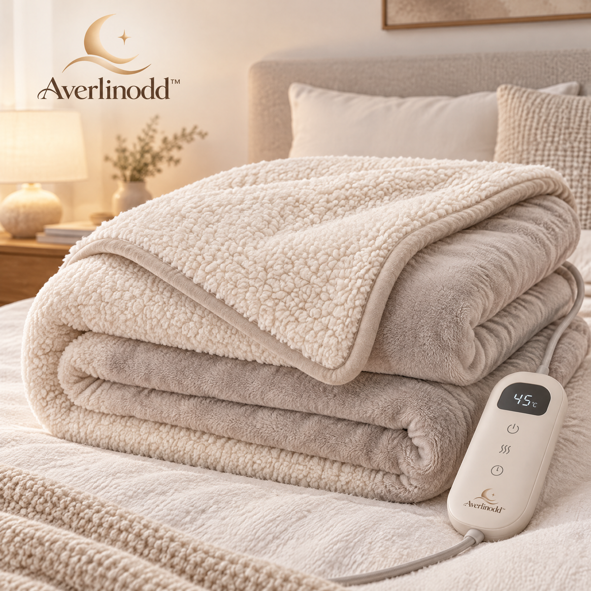 Averlinodd™ Heated Comfort Throw | Plush Electric Blanket with Adjustable Warmth & Timer Control