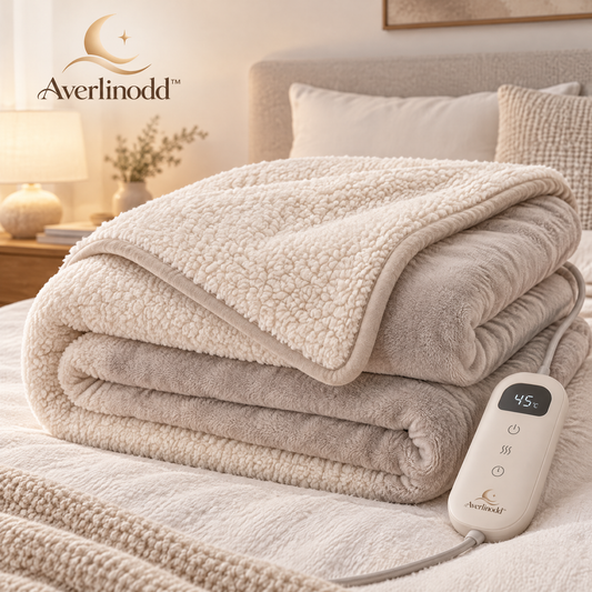 Averlinodd™ Heated Comfort Throw | Plush Electric Blanket with Adjustable Warmth & Timer Control