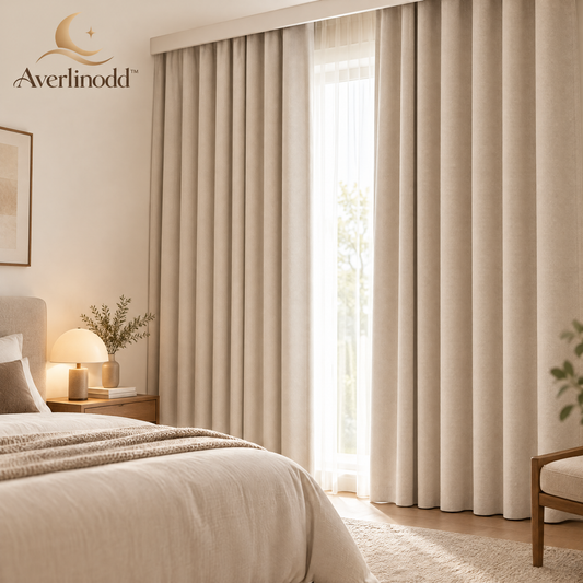 Averlinodd™ Soft Drape Curtain Panel | Cozy Textured Window Curtain for Bedroom & Living Spaces
