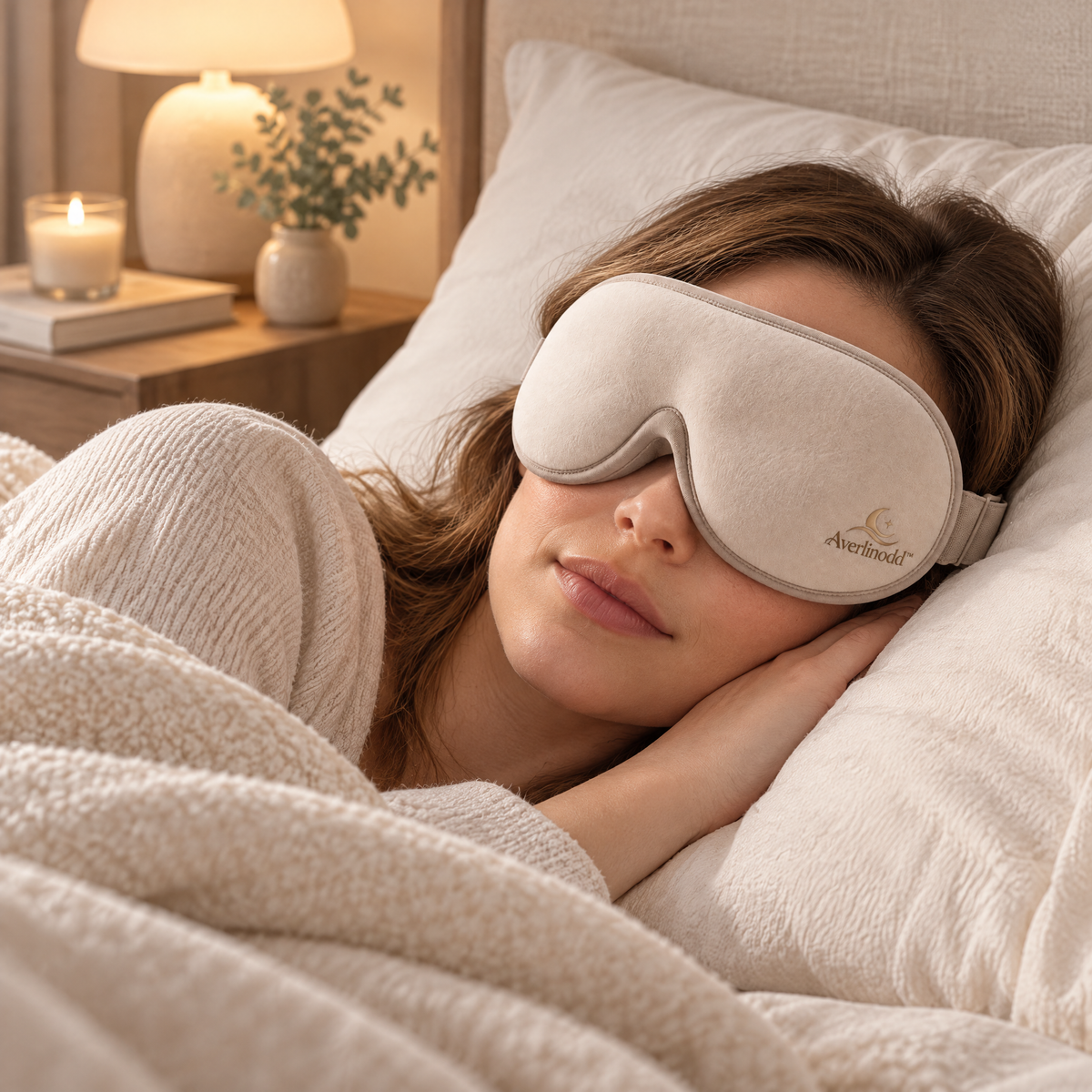 Averlinodd™ Soft Sleep Eye Mask | Light-Blocking Comfort Mask for Home, Travel & Naps