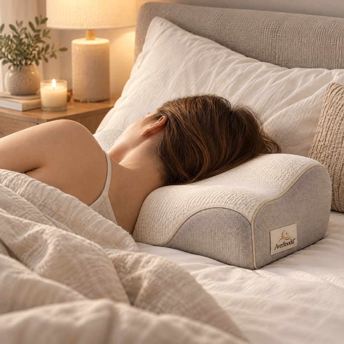 Averlinodd™ Ergonomic Wave Sleep Pillow | Contoured Support Pillow for Back, Side & Stomach Sleepers