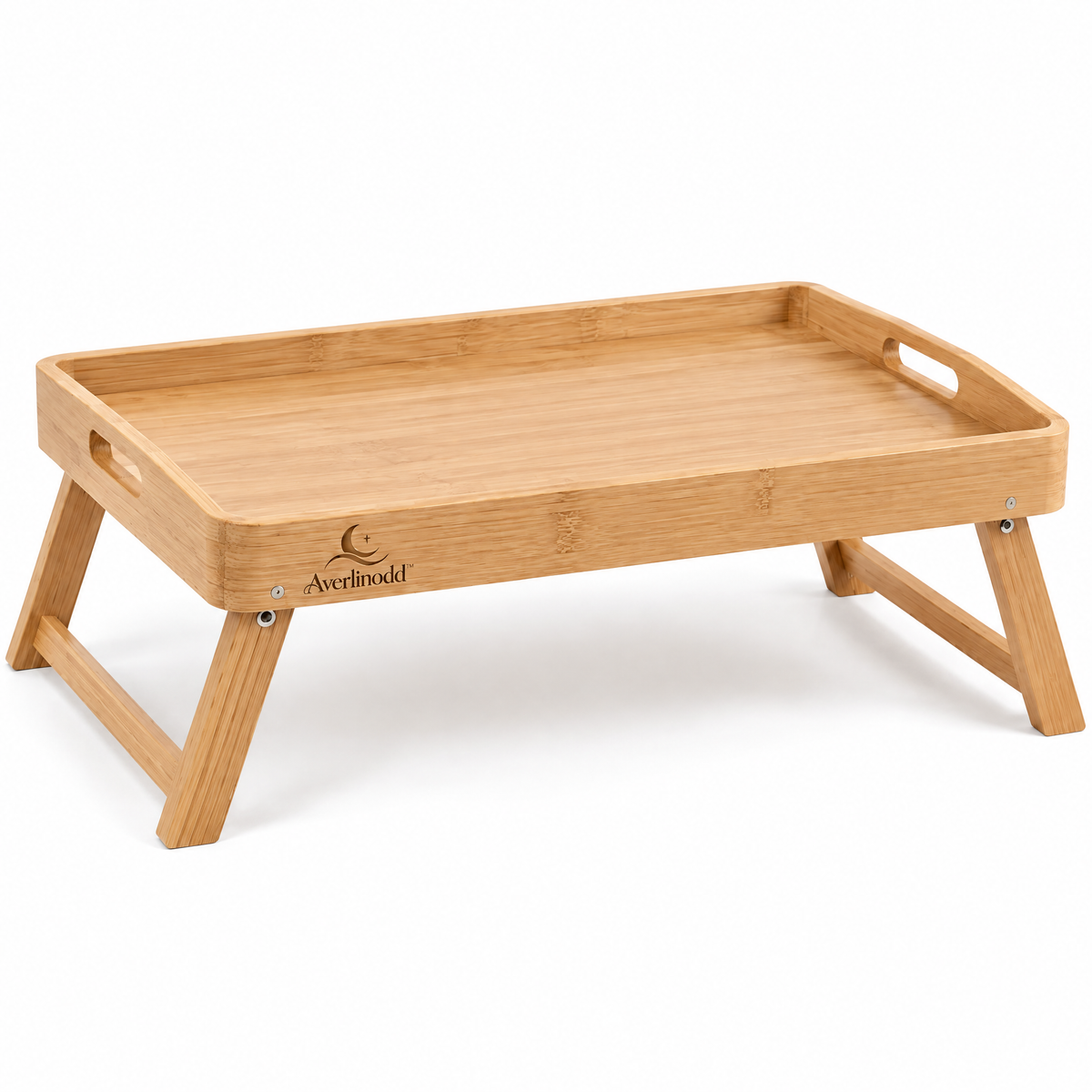 Averlinodd™ Foldable Bed Tray Table | Bamboo Breakfast & Laptop Tray for Bed, Sofa & Relaxing