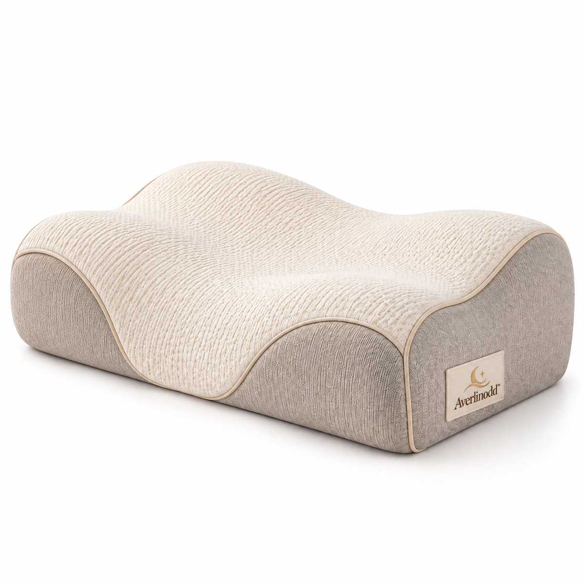 Averlinodd™ Ergonomic Wave Sleep Pillow | Contoured Support Pillow for Back, Side & Stomach Sleepers