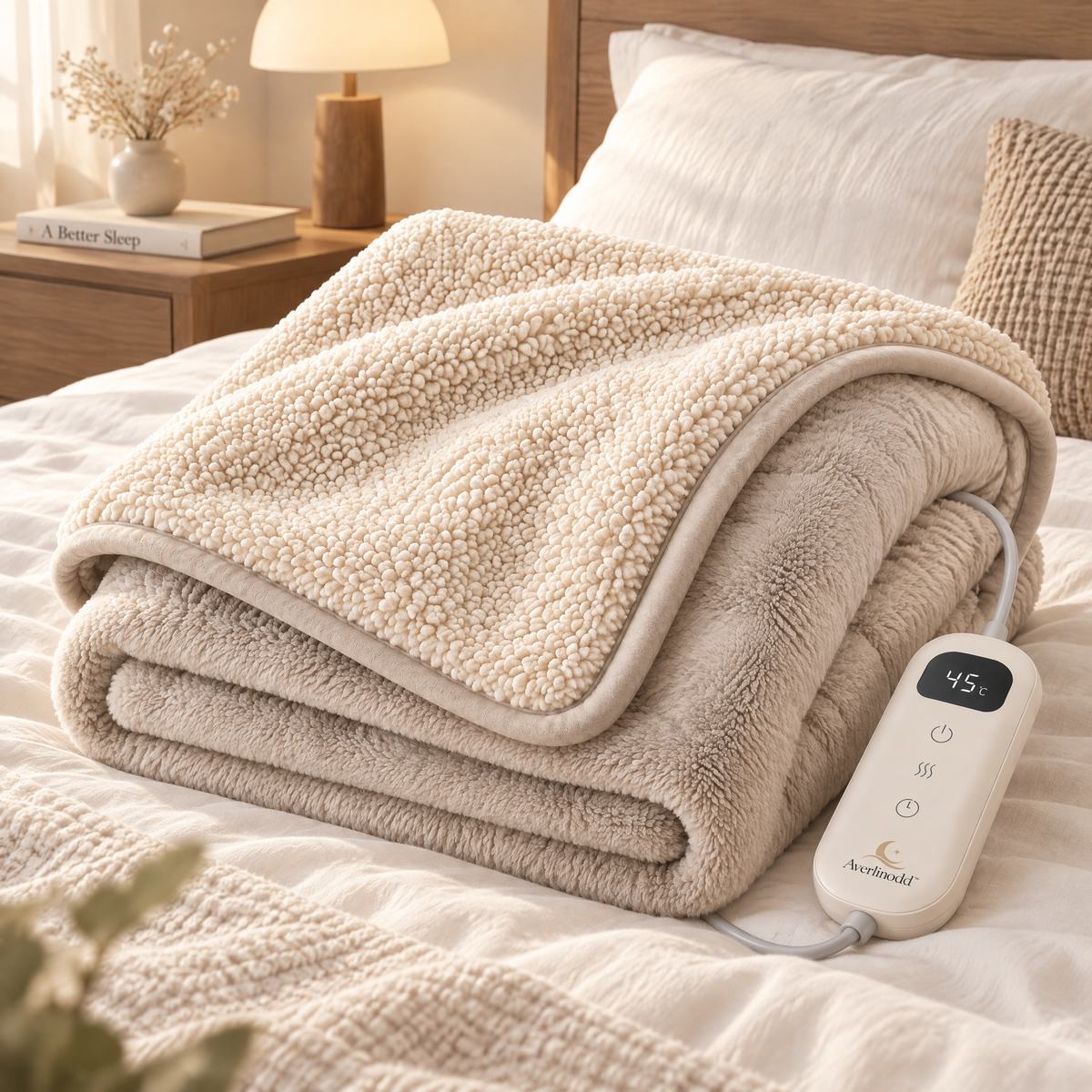 Averlinodd™ Heated Comfort Throw | Plush Electric Blanket with Adjustable Warmth & Timer Control