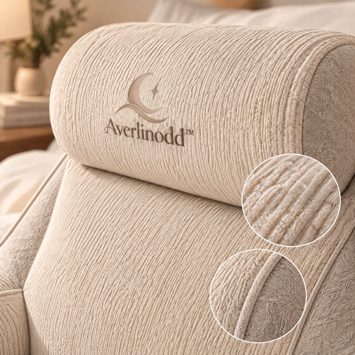 Averlinodd™ Cozy Reading Support Pillow | Bed & Sofa Backrest Cushion with Headrest and Arm Supports