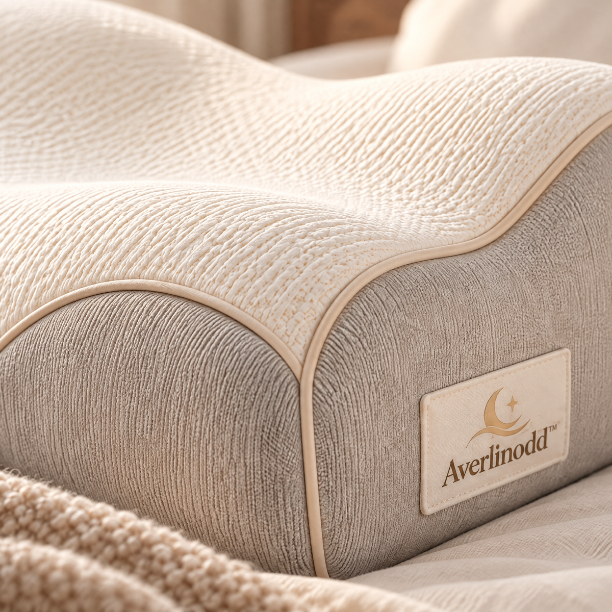 Averlinodd™ Ergonomic Wave Sleep Pillow | Contoured Support Pillow for Back, Side & Stomach Sleepers